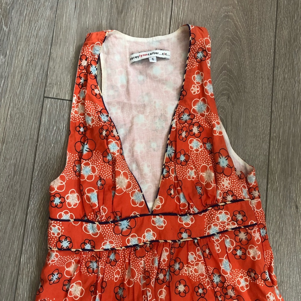 Corey Lynn Calter Floral Cotton Summer Dress - Picture 2 of 8